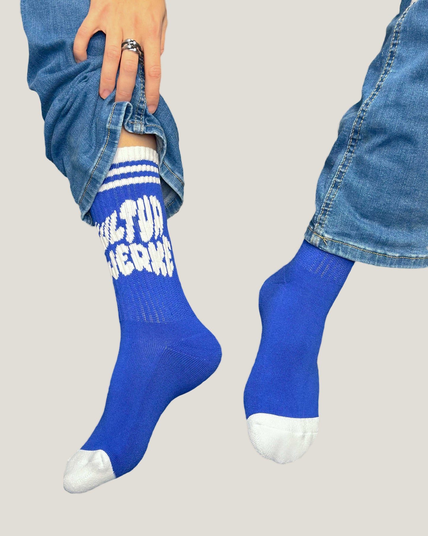 Bequeme Socken für dein Abenteuer! Blau