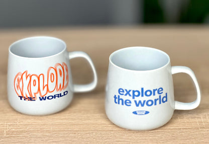 Stylische Tassen im „Explore the World“